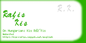 rafis kis business card